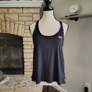 Under Armour Women's Black and White Tank Top Small